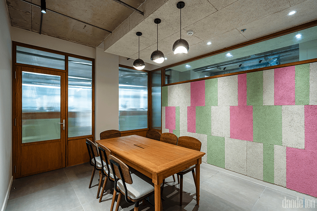 Soundproof meeting room in modern office